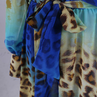 Blue Leopard Maxi Dress - Thumbnail 2