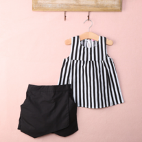 Striped Beauty Top and Shorts Set - Thumbnail 1