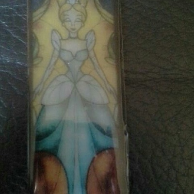 Disney princess cinderella stained glass pendant necklace