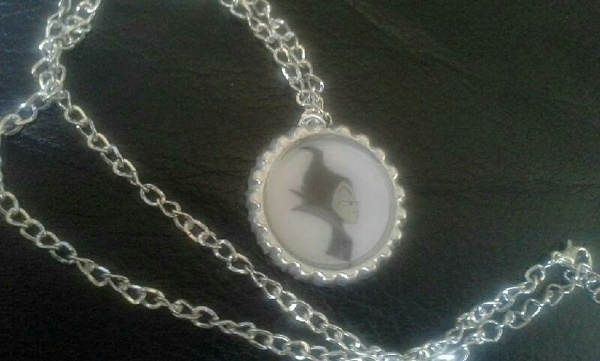 Maleficent Evil Queen Bottle Cap Chain Necklace