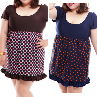 3xl/4xl/5xl navy/brown fashional one piece swimsuit sp165565 