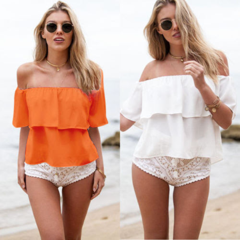 Off Shoulder Ruffle Top