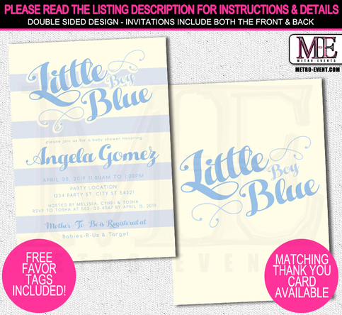 Boy Baby Shower Invitation