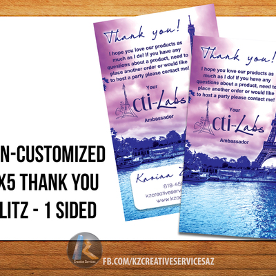 Acti-labs 3x5 thank you cards