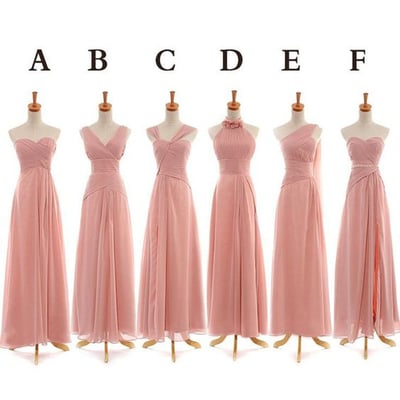 Long bridesmaid dresses, chiffon bridesmaid dresses,pink custom bridesmaid dresses,cheap bridesmaid dresses ,bd1708