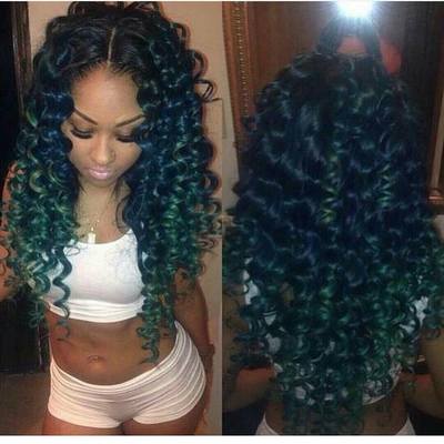 Mermaid Green Curly Hair