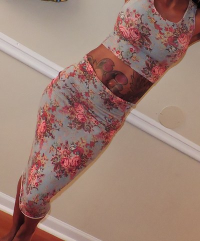 Floral Pencil Skirt