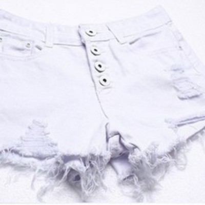 White high waist shorts