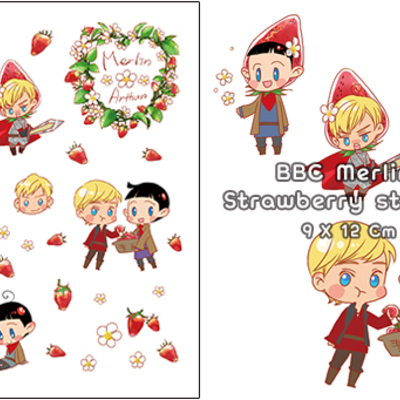 Bbc merlin - stickers -  merlin + arthur