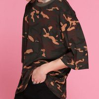 Free Shipping-OVERSIZED CAMO TEE - Thumbnail 1