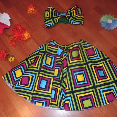 Geometric circle skirt