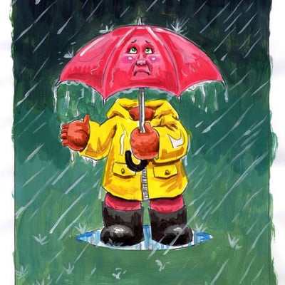 Dawn pour / stella umbrella v2.0 color rough - custom garbage pail kids