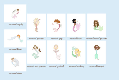 Mermaid Prints Bundle - 5x7 Collection