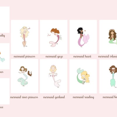 Mermaid print bundle - 8x10 collection