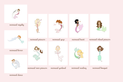 Mermaid Print Bundle - 8x10 Collection