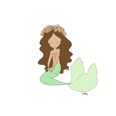 Mermaid island princess print