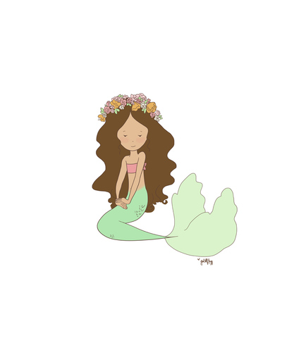 Mermaid Island Princess Print