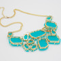Sea Blue Chunky Choker Necklace-2