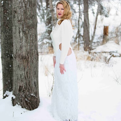 Gilda silk and sequin gown