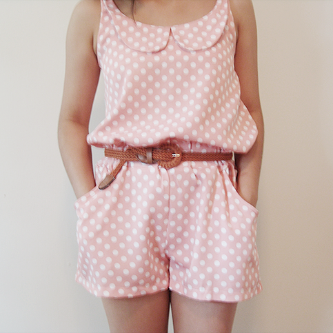 polka dotted romper (more colors)