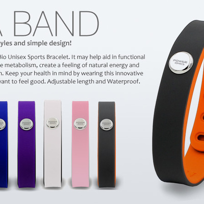 Power ionics 3000ions sports waterproof titanium bracelet band 