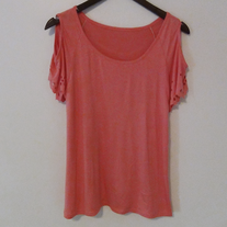 cold shoulder laser cut sleeve tee (more colors) - Thumbnail 1