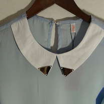 cuffed sleeves chiffon blouse - Thumbnail 4