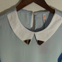 cuffed sleeves chiffon blouse-4