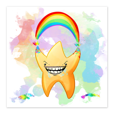 You're a star - rainbow explosion - 8x8 art print - by denis caron - Thumbnail 4