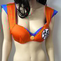 Female Goku Bra Cosplay Dance Costume Rave Bra Rave Wear Halloween Burlesque Show Girl - Thumbnail 2