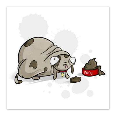 Derpy dog - 8x8 art print - by denis caron - Thumbnail 3