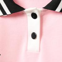 Harajuku Rocket Planet Embroidered Polo T-shirt - Thumbnail 3