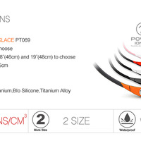 Power Ionics IDEA NECKLACE 4in1 Titanium/Ge/F.I.R/Tourmaine 3000ions/cc Waterproof Health Bio Sports Necklace - Thumbnail 2