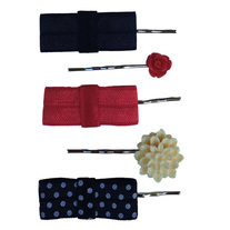 Scarlet Flower Hair Pin Set 