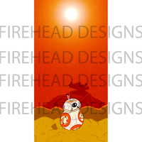 BB-Eight "I think I'm lost" illustration print - Thumbnail 3