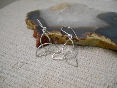 Sterling silver trinity earrings