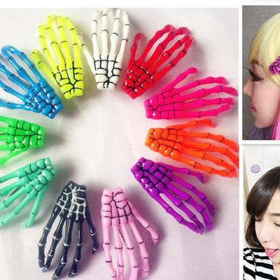 Pastel  skeleton hairclips 50/ lot