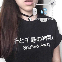 Free Shipping-SPIRITED AWAY TEE ( BLACK / WHITE ) - Thumbnail 2