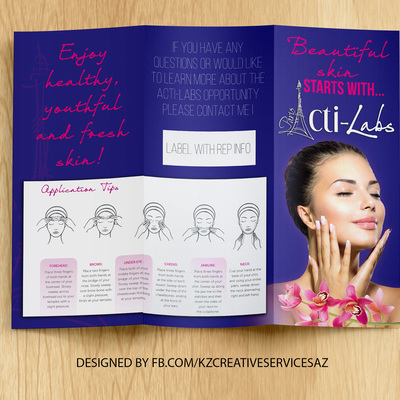 3-fold brochure acti-labs skin regimen