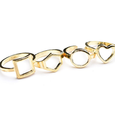 Hollow geo ring set