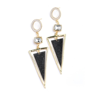 Triangle drop earrings