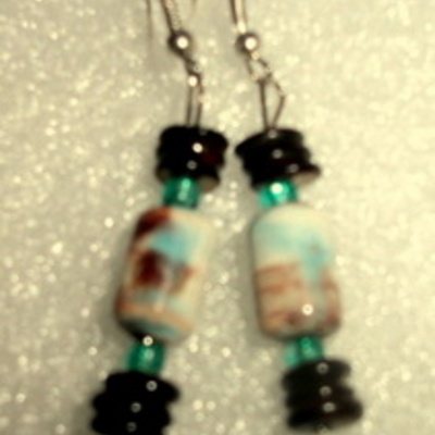 Marble porcelain delight earrings