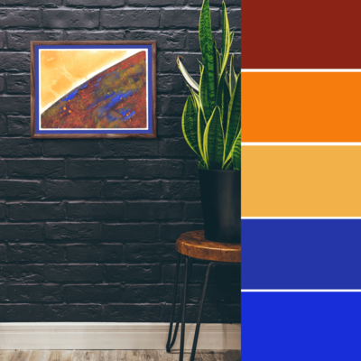 "mercury combust" original watercolor | astronomy gift | space art