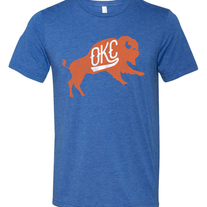 OKC bison t-shirt - Blue and orange
