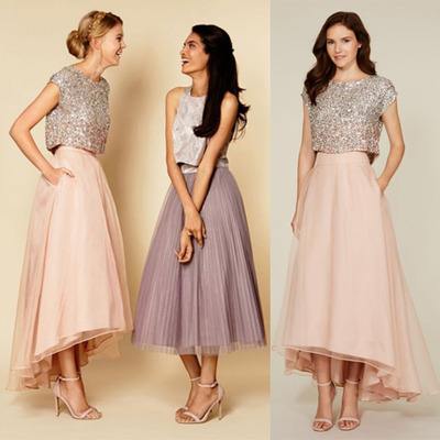 long prom dress, sequin bridesmaid dress, cap sleeve prom dress, wedding party dress, unique bridesmaid dress