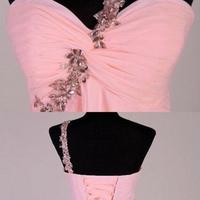 short bridesmaid dress, one shoulder prom dress, pink bridesmaid dress, simple prom dress, unique bridesmaid dress - Thumbnail 1