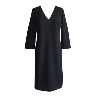 Dkny v-neck textured jersey sheath dress