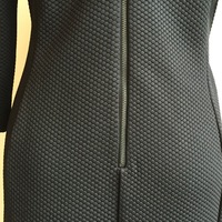 DKNY V-neck Textured Jersey Sheath Dress - Thumbnail 4