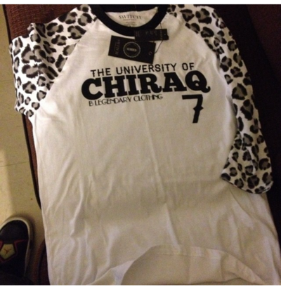 Chiraq University B/w baseball tee