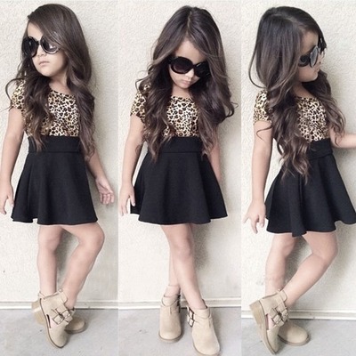 Cheyenne leopard/black dress